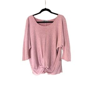Absolutely Famous knotted top dusty pink size XL